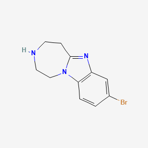 molecular formula C11H12BrN3 B567652 8-Bromo-2,3,4,5-tetrahydro-1H-benzo[4,5]imidazo[1,2-d][1,4]diazepine CAS No. 1239879-65-2