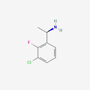 molecular formula C8H9ClFN B567653 (1R)-1-(3-chloro-2-fluorophenyl)ethan-1-amine CAS No. 1217449-55-2