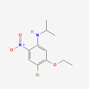 molecular formula C11H15BrN2O3 B567656 4-Bromo-5-ethoxy-N-isopropyl-2-nitroaniline CAS No. 1330750-39-4