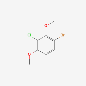 molecular formula C8H8BrClO2 B567659 1-Bromo-3-chloro-2,4-dimethoxybenzene CAS No. 1228956-93-1