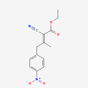 molecular formula C14H14N2O4 B567669 Ethyl 2-cyano-3-methyl-4-(4-nitrophenyl)but-2-enoate CAS No. 1313714-59-8
