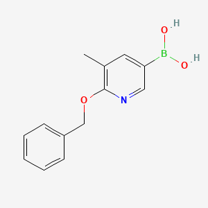 molecular formula C13H14BNO3 B567670 (6-(Benzyloxy)-5-methylpyridin-3-yl)boronic acid CAS No. 1356087-42-7