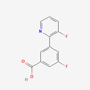 molecular formula C12H7F2NO2 B567671 3-Fluoro-5-(3-fluoropyridin-2-yl)benzoic acid CAS No. 1365271-83-5