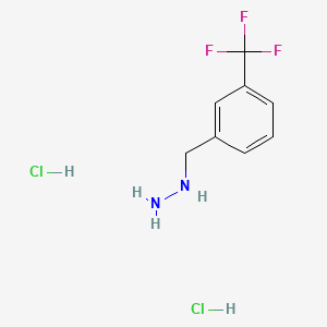 molecular formula C8H11Cl2F3N2 B567674 （3-(三氟甲基)苄基）肼二盐酸盐 CAS No. 1242339-95-2