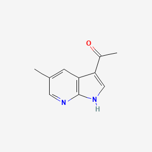 molecular formula C10H10N2O B567675 1-(5-Methyl-1H-pyrrolo[2,3-b]pyridin-3-yl)ethanone CAS No. 1222533-85-8