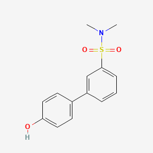molecular formula C14H15NO3S B567676 4'-羟基-N,N-二甲基-[1,1'-联苯]-3-磺酰胺 CAS No. 1261947-72-1