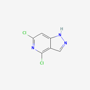 molecular formula C6H3Cl2N3 B567677 4,6-Dichloro-1H-pyrazolo[4,3-c]pyridine CAS No. 1256794-28-1