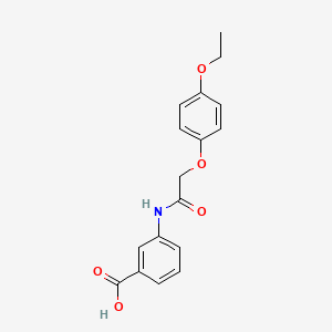 B5676785 3-{[(4-ethoxyphenoxy)acetyl]amino}benzoic acid CAS No. 649773-76-2