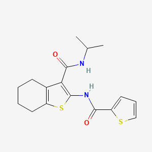 molecular formula C17H20N2O2S2 B5676831 N-(propan-2-yl)-2-[(thiophen-2-ylcarbonyl)amino]-4,5,6,7-tetrahydro-1-benzothiophene-3-carboxamide CAS No. 5794-55-8