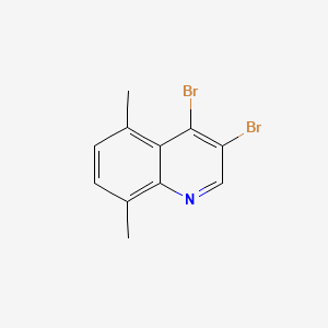 molecular formula C11H9Br2N B567687 3,4-Dibromo-5,8-dimethylquinoline CAS No. 1208501-75-0