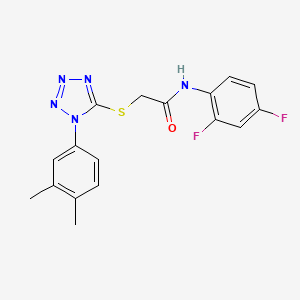 molecular formula C17H15F2N5OS B5676905 N-(2,4-difluorophenyl)-2-{[1-(3,4-dimethylphenyl)-1H-tetrazol-5-yl]sulfanyl}acetamide 