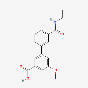 molecular formula C17H17NO4 B567691 3-[3-(N-Ethylaminocarbonyl)phenyl]-5-methoxybenzoic acid CAS No. 1261994-07-3