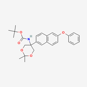 Tert-butyl 2,2-dimethyl-5-(6-phenoxynaphthalen-2-yl)-1,3-dioxan-5-ylcarbamate