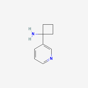molecular formula C9H12N2 B567693 1-(Pyridin-3-yl)cyclobutanamine CAS No. 1212058-02-0