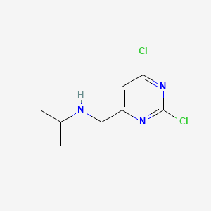 molecular formula C8H11Cl2N3 B567694 (2,6-Dichloro-pyrimidin-4-ylmethyl)-isopropyl-amine CAS No. 1289385-44-9