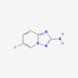 molecular formula C6H5FN4 B567709 6-Fluoro-[1,2,4]triazolo[1,5-a]pyridin-2-amine CAS No. 1245644-40-9