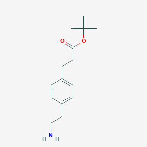 molecular formula C15H23NO2 B056771 tert-Butyl 3-(4-(2-aminoethyl)phenyl)propanoate CAS No. 120225-79-8