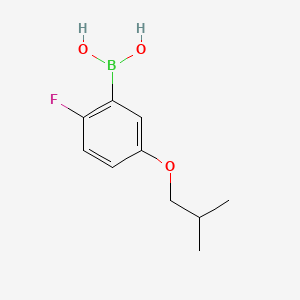 molecular formula C10H14BFO3 B567711 2-Fluoro-5-isobutoxyphenylboronic acid CAS No. 1217500-65-6