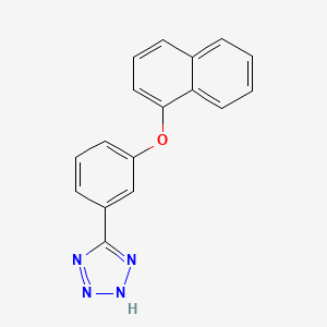molecular formula C17H12N4O B567712 5-[3-(1-Naphthyloxy)phenyl]-2H-tetrazole CAS No. 1314406-47-7