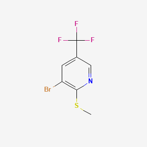 molecular formula C7H5BrF3NS B567713 3-Bromo-2-(methylthio)-5-(trifluoromethyl)pyridine CAS No. 1226808-64-5