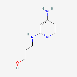 molecular formula C8H13N3O B567717 3-((4-Aminopyridin-2-yl)amino)propan-1-ol CAS No. 1247787-12-7