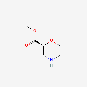 molecular formula C6H11NO3 B567719 (S)-Methyl morpholine-2-carboxylate CAS No. 1314999-01-3