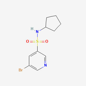 molecular formula C10H13BrN2O2S B567721 5-Bromo-n-cyclopentylpyridine-3-sulfonamide CAS No. 1250812-40-8