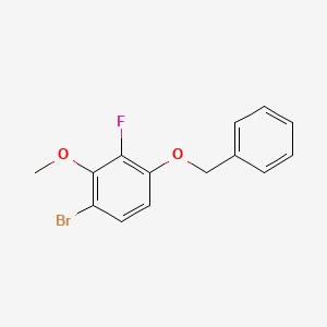 molecular formula C14H12BrFO2 B567722 1-(Benzyloxy)-4-bromo-2-fluoro-3-methoxybenzene CAS No. 1228957-07-0