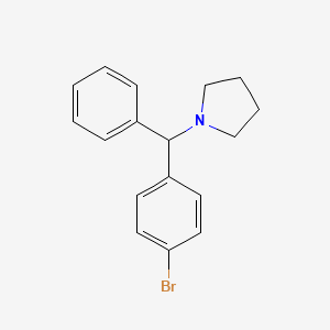 molecular formula C17H18BrN B567729 1-((4-Bromophenyl)(phenyl)methyl)pyrrolidine CAS No. 1280786-96-0