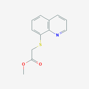 molecular formula C12H11NO2S B5677307 Methyl 2-(8-quinolylsulfanyl)acetate 