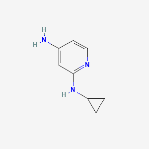 molecular formula C8H11N3 B567731 N2-cyclopropylpyridine-2,4-diamine CAS No. 1249452-95-6