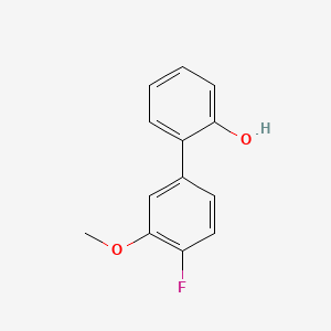 molecular formula C13H11FO2 B567734 2-(4-氟-3-甲氧基苯基)苯酚 CAS No. 1261896-42-7