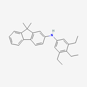 molecular formula C27H31N B567737 9,9-Dimethyl-N-(3,4,5-triethylphenyl)-9H-fluoren-2-amine CAS No. 1207252-42-3