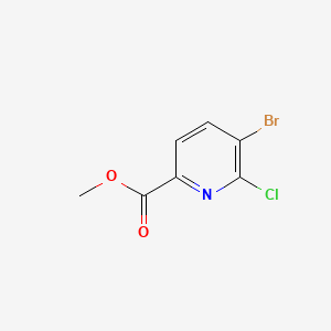 molecular formula C7H5BrClNO2 B567738 Methyl 5-bromo-6-chloropicolinate CAS No. 1214353-79-3