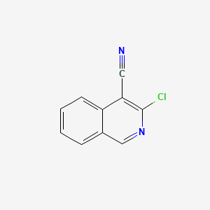molecular formula C10H5ClN2 B567742 3-Chloroisoquinoline-4-carbonitrile CAS No. 1256463-73-6