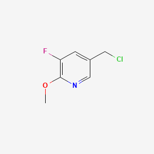 molecular formula C7H7ClFNO B567745 5-(Chloromethyl)-3-fluoro-2-methoxypyridine CAS No. 1211535-18-0