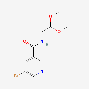 molecular formula C10H13BrN2O3 B567747 5-bromo-N-(2,2-dimethoxyethyl)nicotinamide CAS No. 1250036-97-5