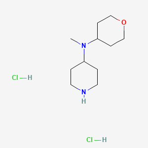 molecular formula C11H24Cl2N2O B567752 N-Methyl-N-(tetrahydro-2H-pyran-4-yl)piperidin-4-amine dihydrochloride CAS No. 1226860-75-8