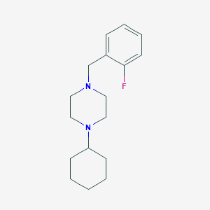 molecular formula C17H25FN2 B5677573 1-Cyclohexyl-4-[(2-fluorophenyl)methyl]piperazine 