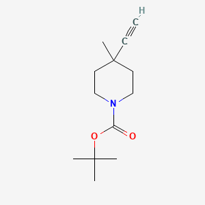 molecular formula C13H21NO2 B567766 1-Boc-4-ethynyl-4-methylpiperidine CAS No. 1363383-17-8