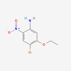 molecular formula C8H9BrN2O3 B567769 4-溴-5-乙氧基-2-硝基苯胺 CAS No. 1242336-59-9
