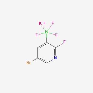 molecular formula C5H2BBrF4KN B567770 Potassium (5-bromo-2-fluoropyridin-3-yl)trifluoroborate CAS No. 1245906-64-2