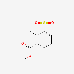 molecular formula C10H12O4S B567771 Methyl 2-Methyl-3-(methylsulfonyl)benzoate CAS No. 1256633-15-4