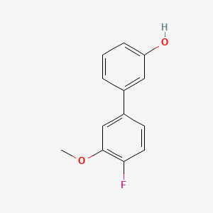 molecular formula C13H11FO2 B567774 3-(4-Fluoro-3-methoxyphenyl)phenol CAS No. 1261957-92-9