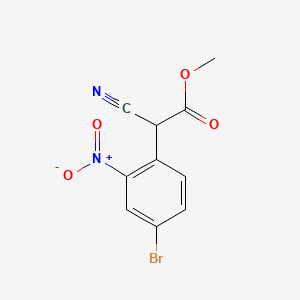 molecular formula C10H7BrN2O4 B567775 Methyl 2-(4-bromo-2-nitrophenyl)-2-cyanoacetate CAS No. 1300026-96-3