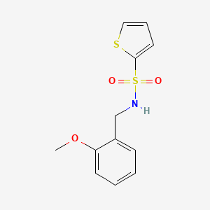 molecular formula C12H13NO3S2 B5677776 N-[(2-methoxyphenyl)methyl]thiophene-2-sulfonamide 