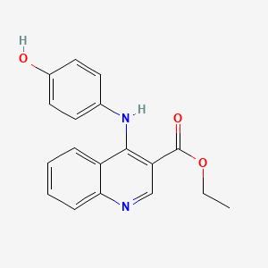 molecular formula C18H16N2O3 B5677802 Ethyl 4-(4-hydroxyanilino)quinoline-3-carboxylate 