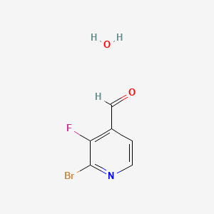 molecular formula C6H5BrFNO2 B567789 2-Bromo-3-fluoroisonicotinaldehyde hydrate CAS No. 1227572-94-2