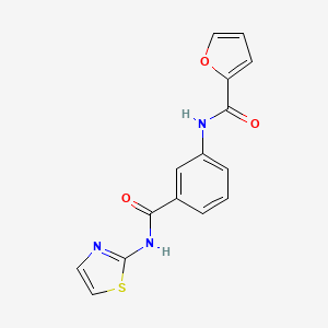molecular formula C15H11N3O3S B5677932 N-[3-(1,3-thiazol-2-ylcarbamoyl)phenyl]furan-2-carboxamide 
