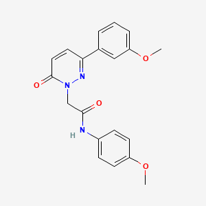 molecular formula C20H19N3O4 B5677939 N-(4-methoxyphenyl)-2-(3-(3-methoxyphenyl)-6-oxopyridazin-1(6H)-yl)acetamide 